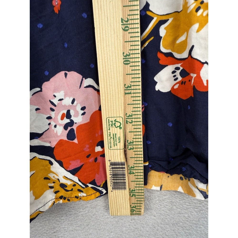 Old Navy Women's Sz XL Multicolor Florals Lace Up Yoke Swing 3/4 Sleeve Dress - Picture 7 of 8